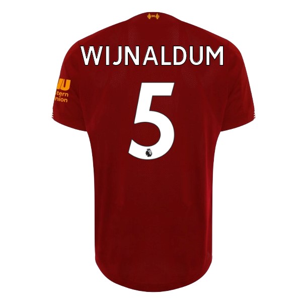 Camiseta Liverpool NO.5 Wijnaldum 1ª 2019 2020 Rojo